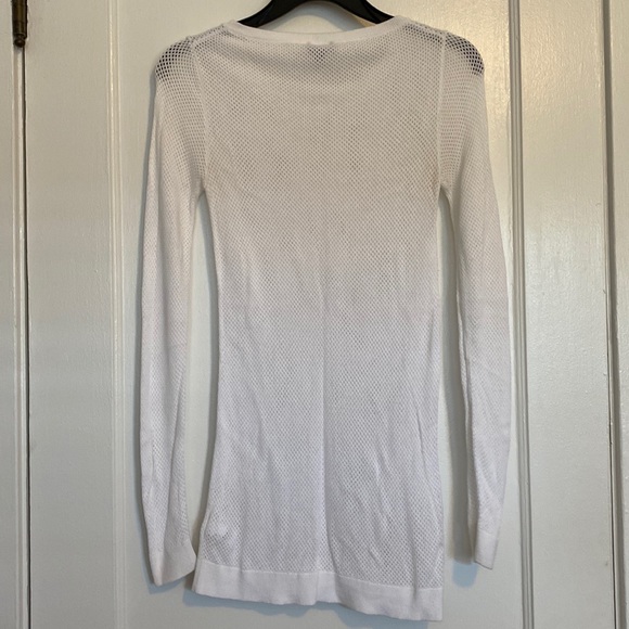 Express Crochet Mesh Tunic Sweater - Picture 5 of 7